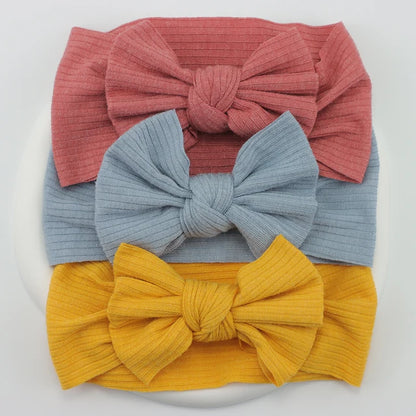 3Pcs/Lot Knit Baby Headband Bow Set (various colors)