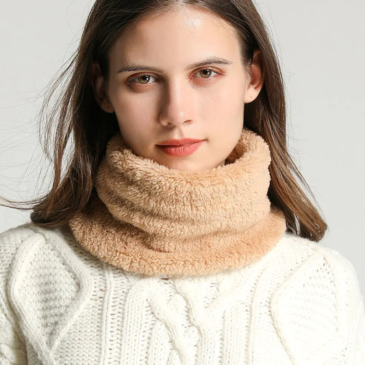 Solid Thick Plush Ring Scarf (various colors)