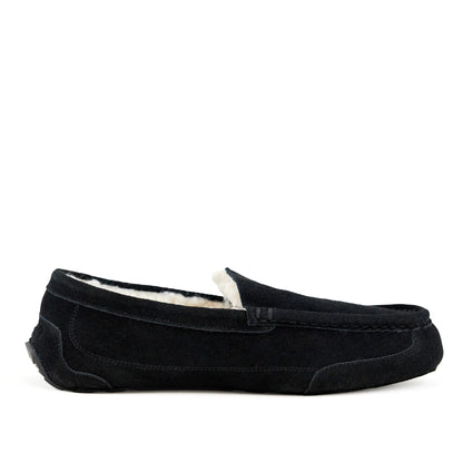 Men's Fluffy Toasty Black Slippers