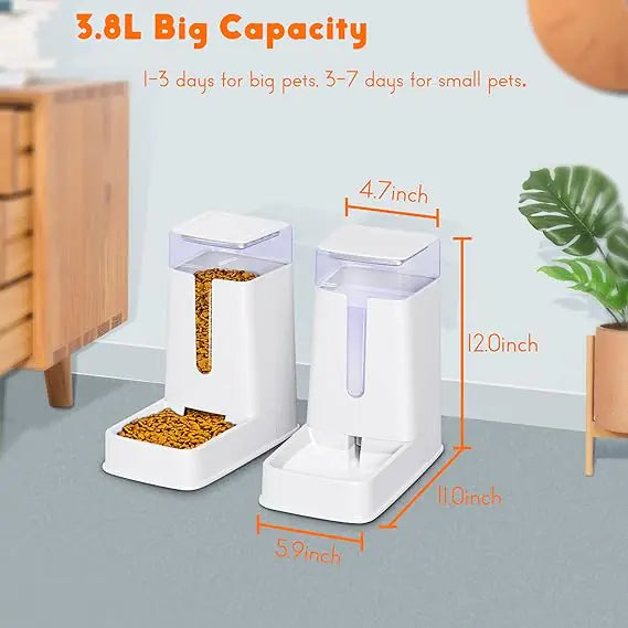 Automatic Pet Food & Water Feeder