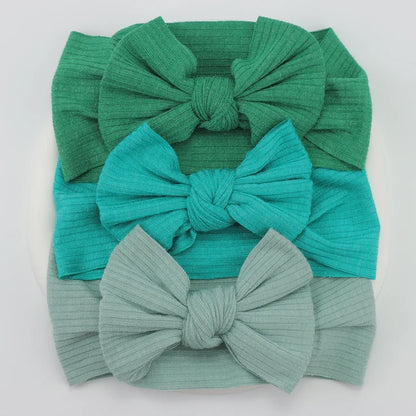 3Pcs/Lot Knit Baby Headband Bow Set (various colors)