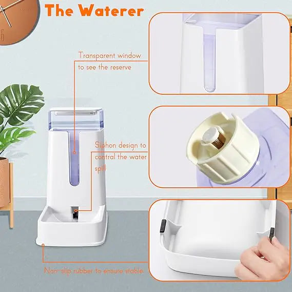 Automatic Pet Food & Water Feeder