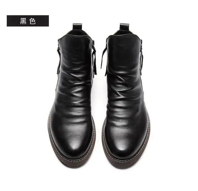 Retro Ankle Non-Slip Leather Boots (various shades)