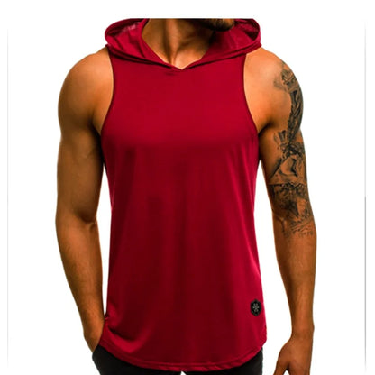 Men's Sleeveless Hoodie T-shirts (4 colors)