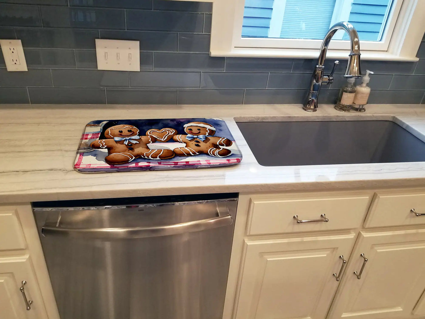 Christmas Gingerbread Dish Drying Mat