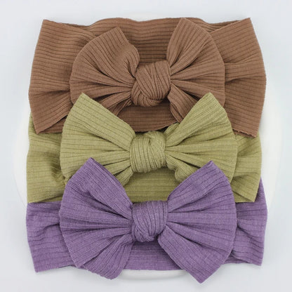 3Pcs/Lot Knit Baby Headband Bow Set (various colors)