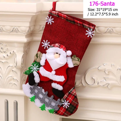 22 Different Christmas Stockings (Santas, Snowmen, Bears...)