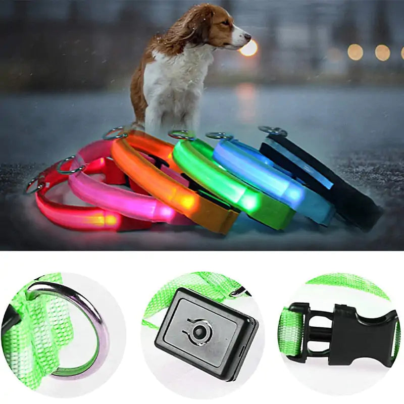 Adjustable Glowing LED Pet Collar