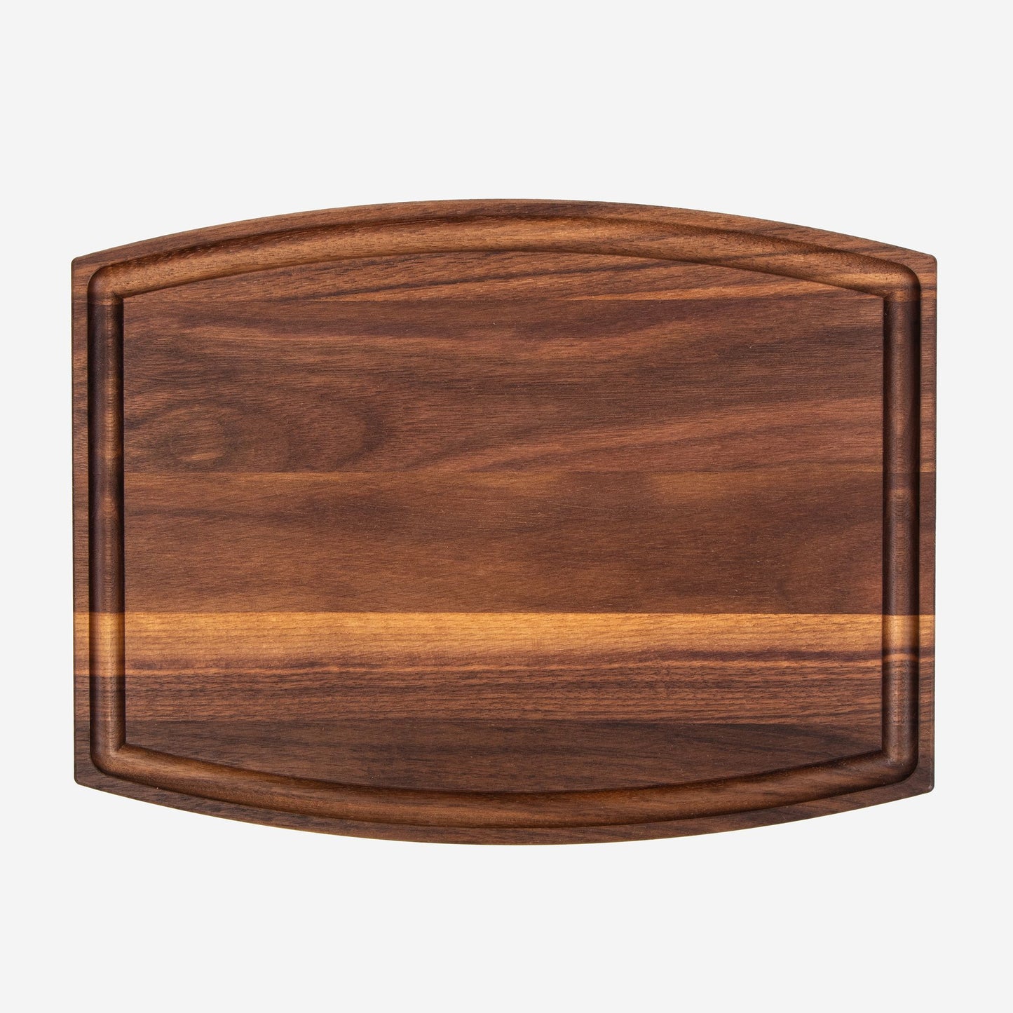 Arched Wood Cutting Board with Groove - 12" x 9"