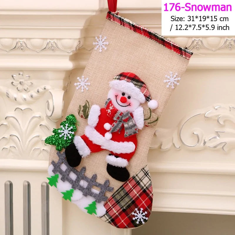 22 Different Christmas Stockings (Santas, Snowmen, Bears...)