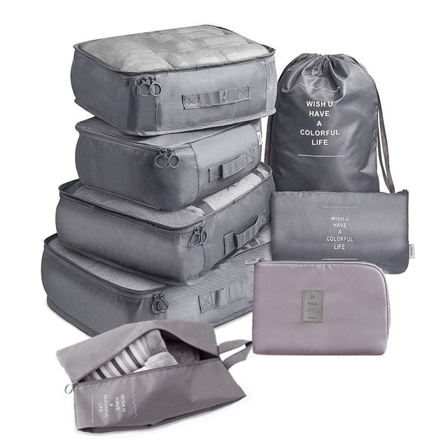 8Pcs/set Large Capacity Travel Organizer Bags