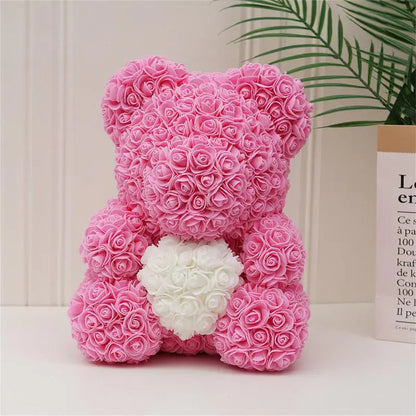 Valentine's Day Rose Flower Bear (various colors)