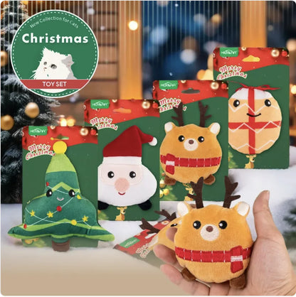 Festive Cat Plush Toy with Catnip - Perfect Holiday Gift for Cats