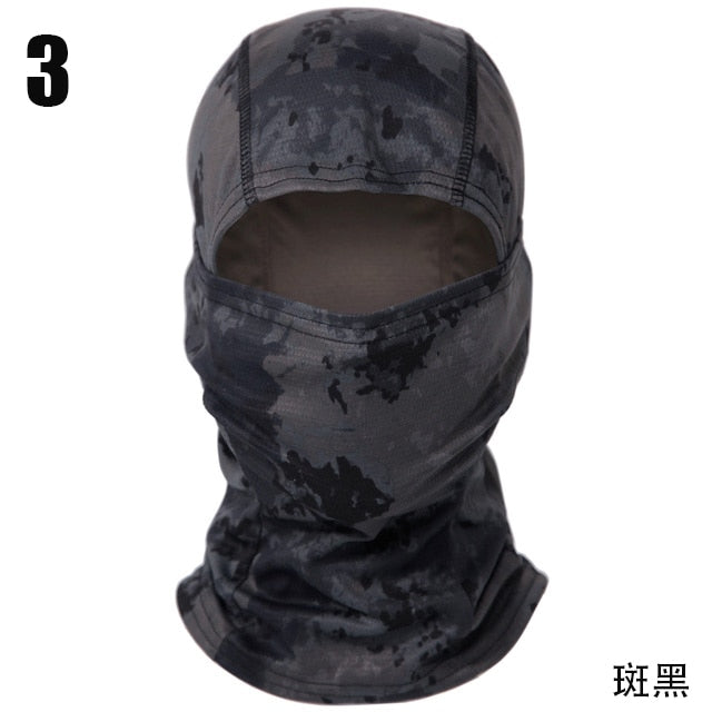 Tactical Camouflage Balaclava Full Face Mask (black & camo)