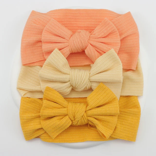 3Pcs/Lot Knit Baby Headband Bow Set (various colors)