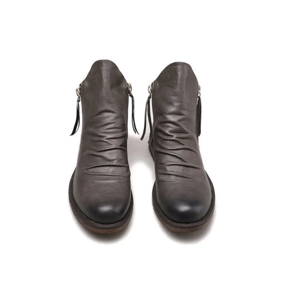 Retro Ankle Non-Slip Leather Boots (various shades)