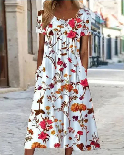 Loose-Fit Floral Maxi Dress (various shades)