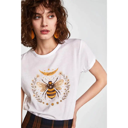 "Bee Caring" Unisex Graphic T-shirt (black or white)