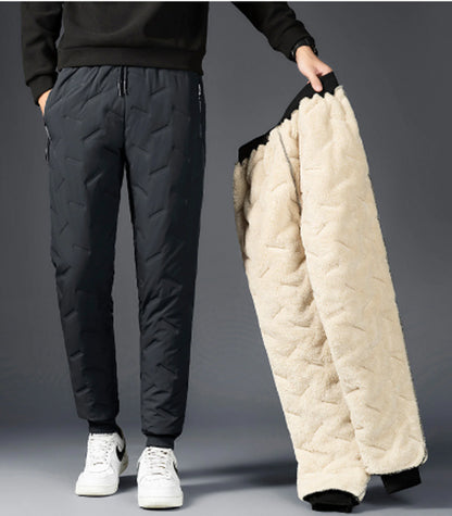 Winter Men Lambswool Lined Sweatpants (unisex)