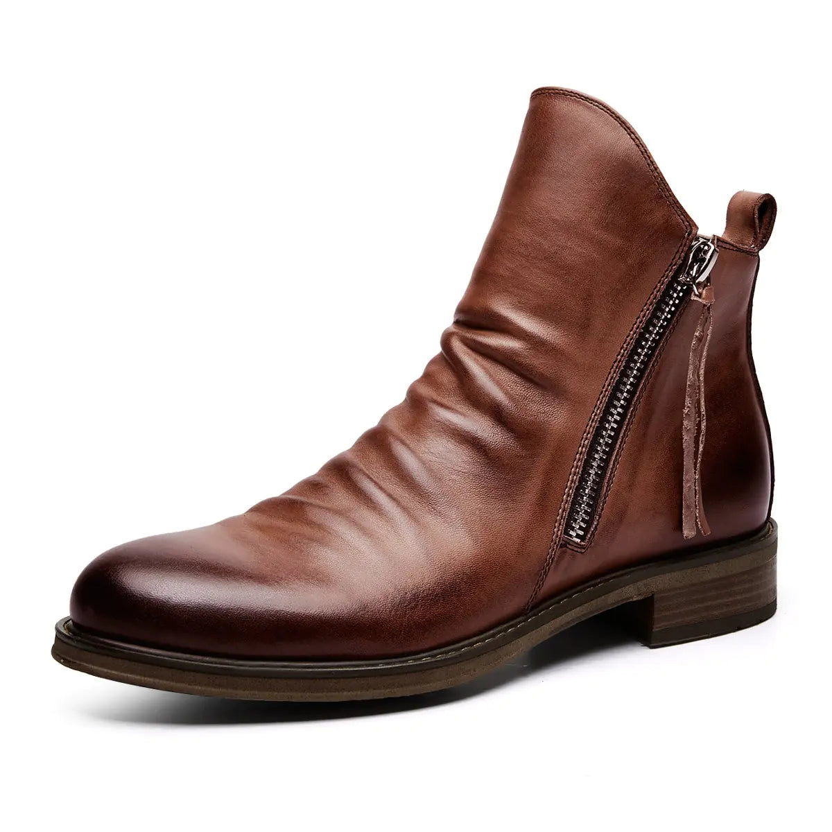 Retro Ankle Non-Slip Leather Boots (various shades)