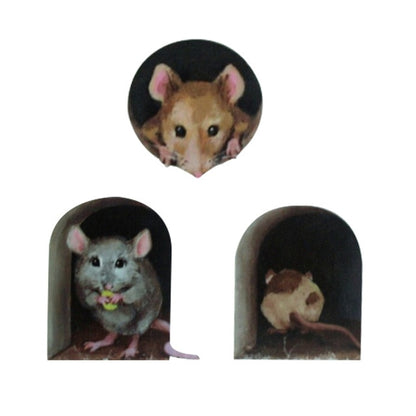 Funny Mouse Hole Wall Stickers