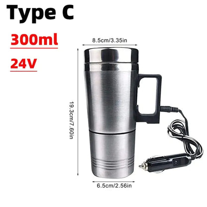 Heated Smart Mug With Electric Temp Control (black, white or silver)