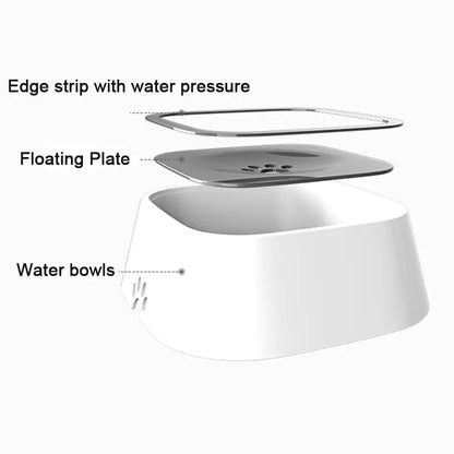 Versatile Pet Floating Bowl with Reservoir