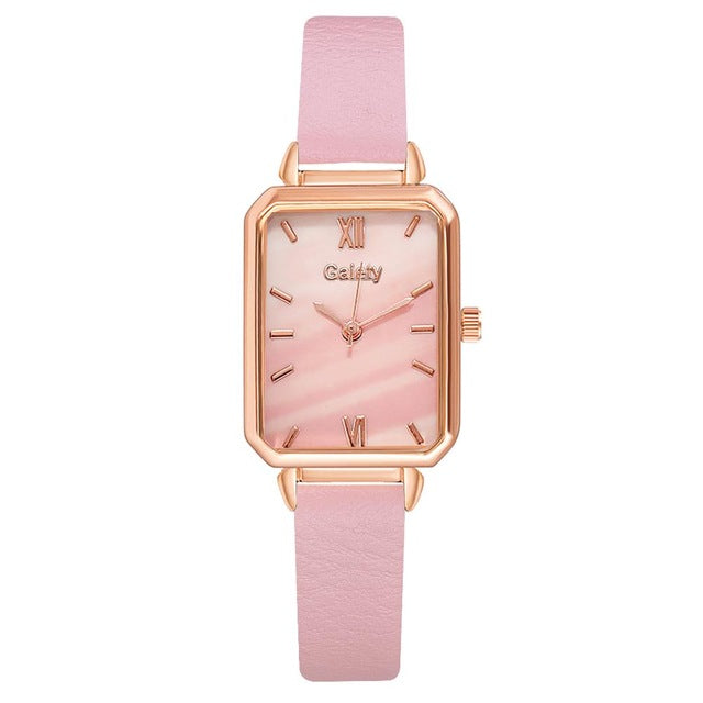 Square Quartz Watch & Optional Complimentary Bangle