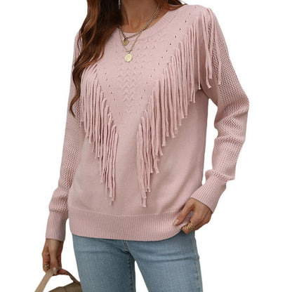 Women Tassels Autumn Sweaters (multi colors)