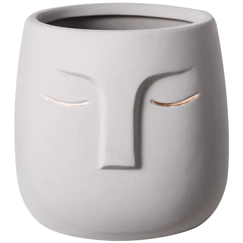 Ceramic Face Living Room Vase (various colors)