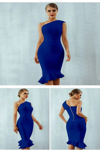 Midnight in London Off Shoulder Bodycon Dress (various colors)