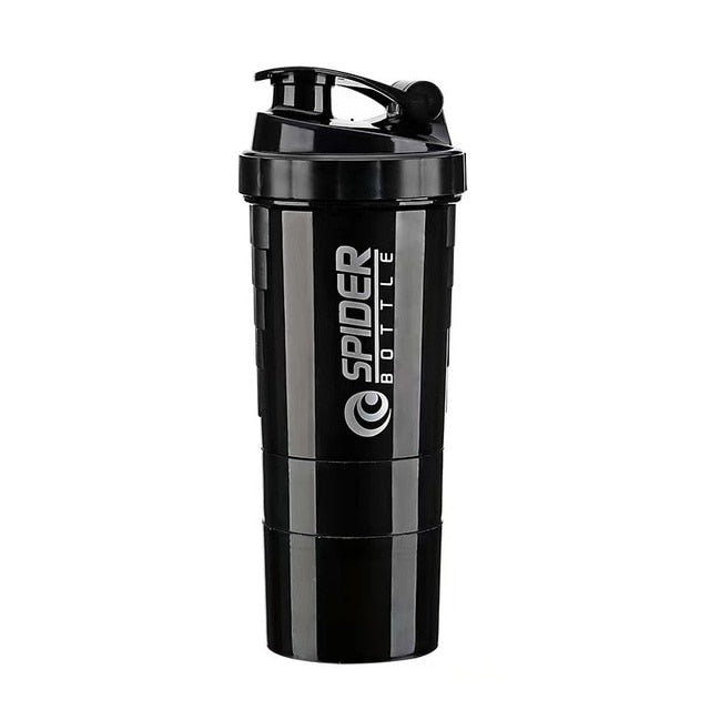 3 Layer Shaker Bottle - Waterproof w/Stainless Steel agitator