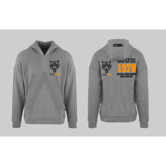 Men's Logo Gray Hoodie Sweatshirt