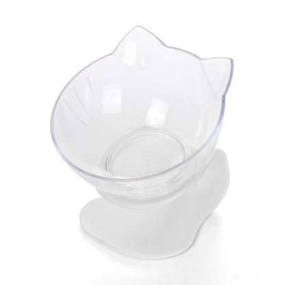 Single or Double Cat/Dog Bowl With Raised Stand (black, white, clear)