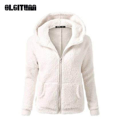 OLGITUM Women's Hooded Fleece Jacket (various colors)