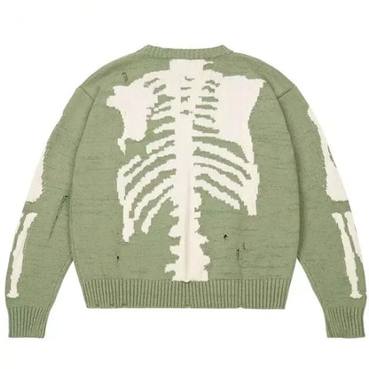 Men's Loose Skeleton Print Sweaters (various colors l