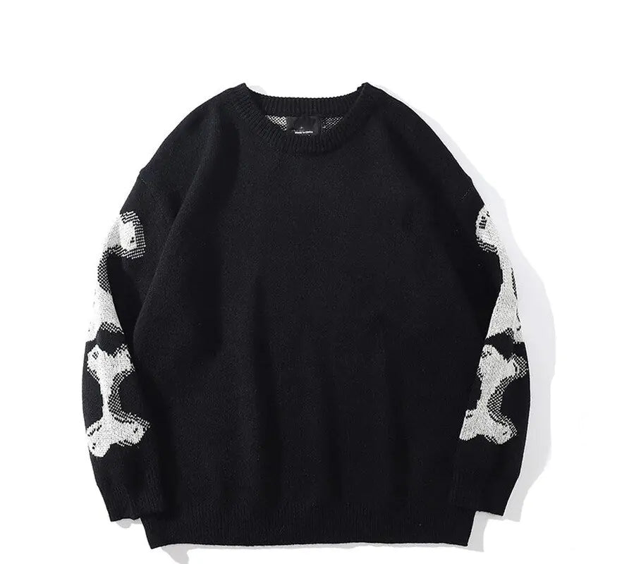 Men's Loose Skeleton Print Sweaters (various colors l