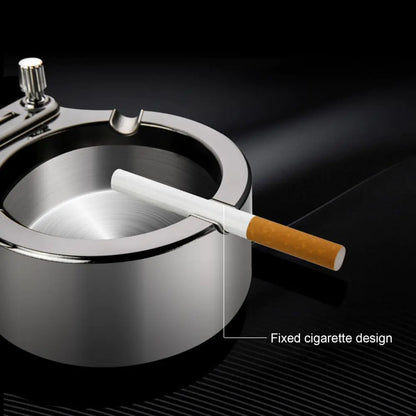 Retro Metal Ashtrays with Lighters