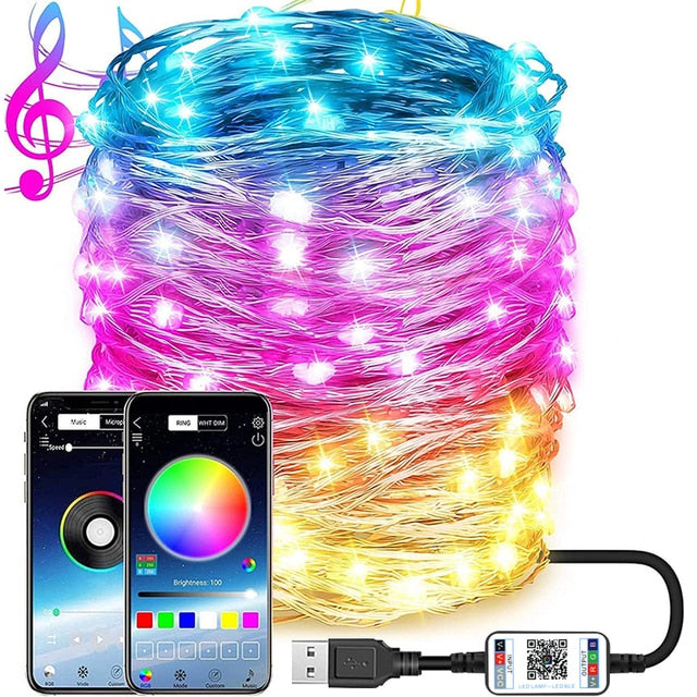 Remote App Controlled String Lights - Millions of Colors Synced to Music