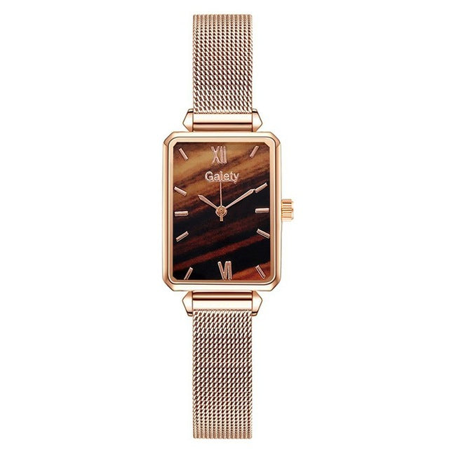 Square Quartz Watch & Optional Complimentary Bangle