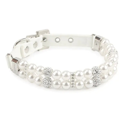 Elegant Pearl & Rhinestone Collar