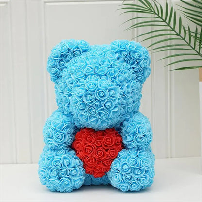 Valentine's Day Rose Flower Bear (various colors)