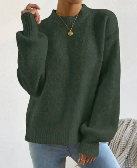 Half Turtleneck Knitted Sweater (various colors)