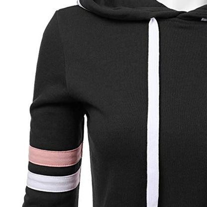 Women's Striped Hooded Pocket Sweatshirt (4 colors)