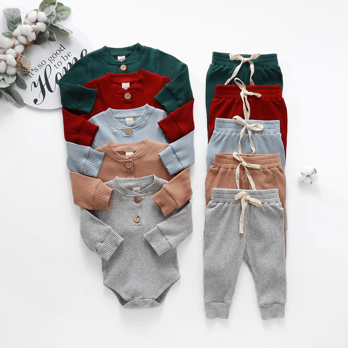 Infant Knitted Clothes Set (various colors)