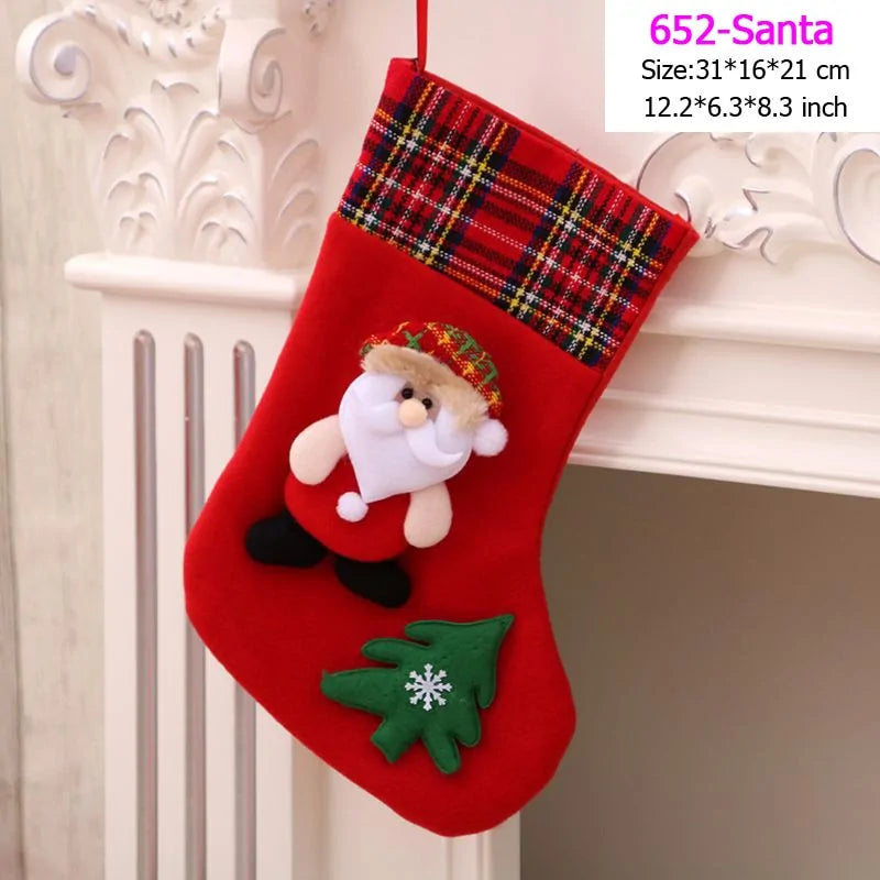 22 Different Christmas Stockings (Santas, Snowmen, Bears...)