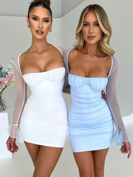 Elegant Backless Sexy Mini Dresses (various styles & colors)