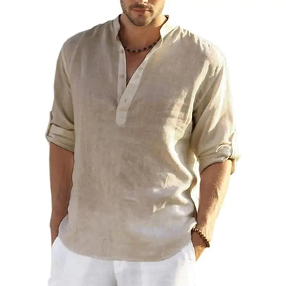 Men's Linen Long Sleeve Shirts (various colors)