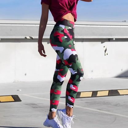 Camouflage Printed High Waist Workout Leggings (3 variants)