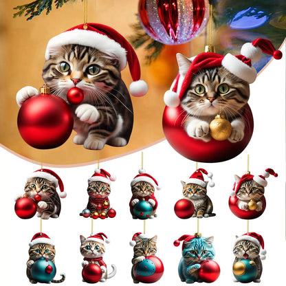 Cute Cat Christmas Ornaments